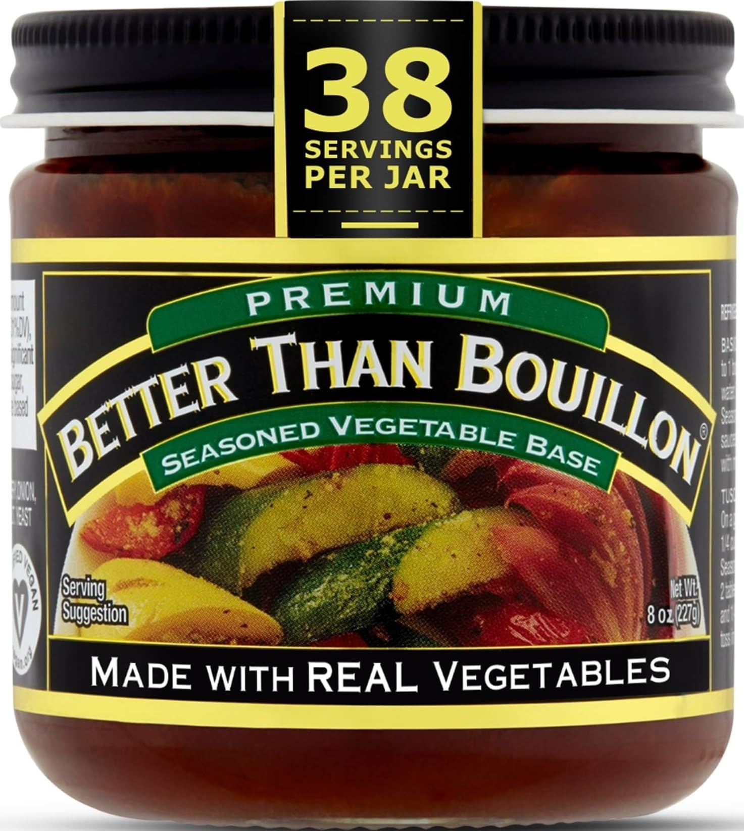 Better Than Bouillon Premium Seasoned Vegetable Base, Makes 38 Cups of Broth, 8 oz