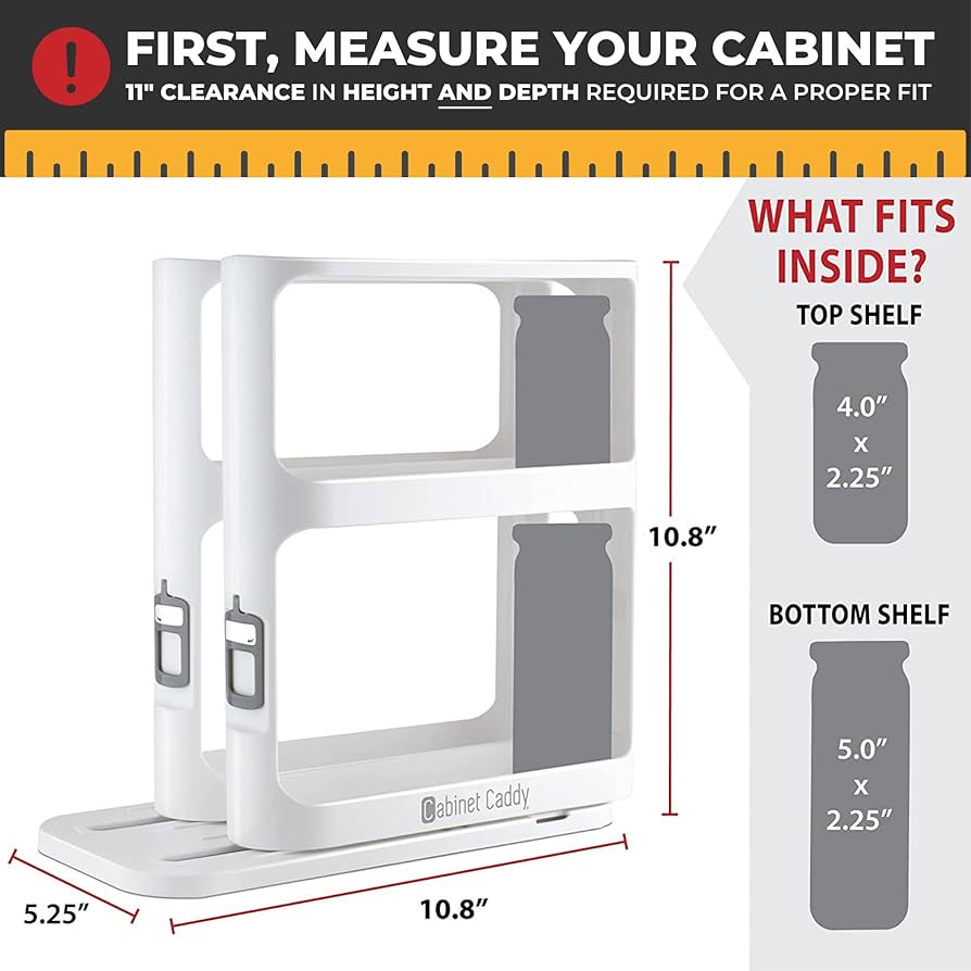 中央香台　置物台 Amazon.com: 櫥櫃櫥櫃香料架收納架- 滑動和旋轉廚房收納器和收納