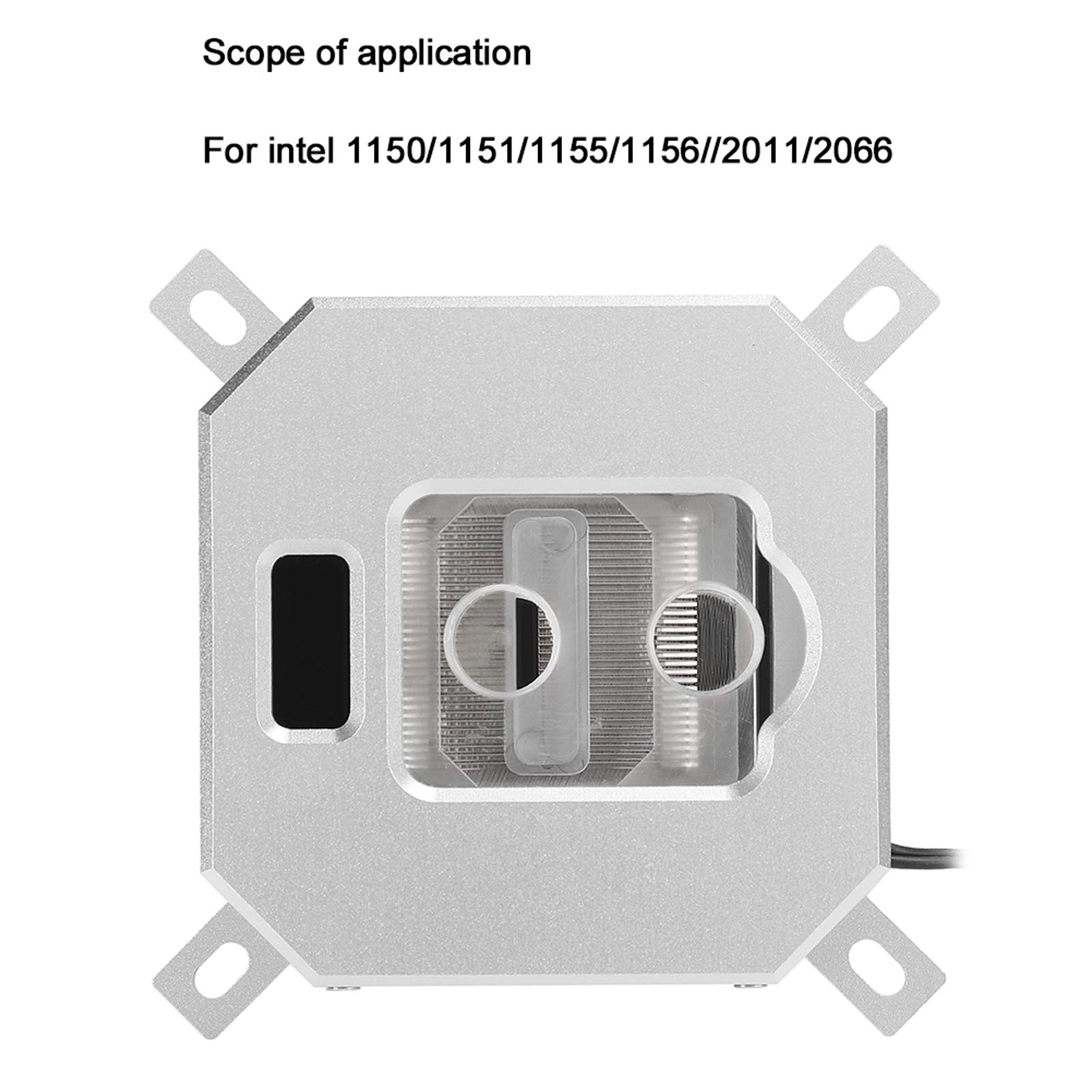 Bloque Enfriador de Agua Accesorio Eficiente para PC con Refrigeración de CPU para, Pantalla LCD RGB para 1150/1151/1155/1156, 1 Bloque Enfriador de Agua 1 Plano Posterior para Jugadores