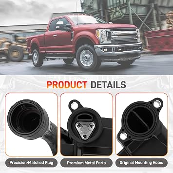 FC3Z-6A785-F Engine Oil Separator Assembly Compatible with 2017 2018 2019 Ford F250 F350 F450 F550 Super Duty 6.7L Powerstroke Diesel PCV CCV Vent Valve Engine Crankcase Replace#FC3Z6A785F