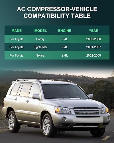 Miniatura 1055 de SCITOO CO 10739C - Compresor de CA compatible con Honda Element 2.4L 2003 2004 2005 2006 2007 2008 2009 2010 2011