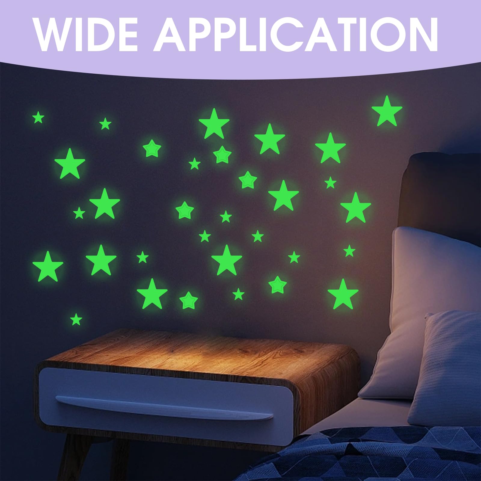 Pegatinas Estrellas Fluorescentes 442 Piezas para Techo Decoración Cielo Estrellado Autoadhesiva para Dormitorio