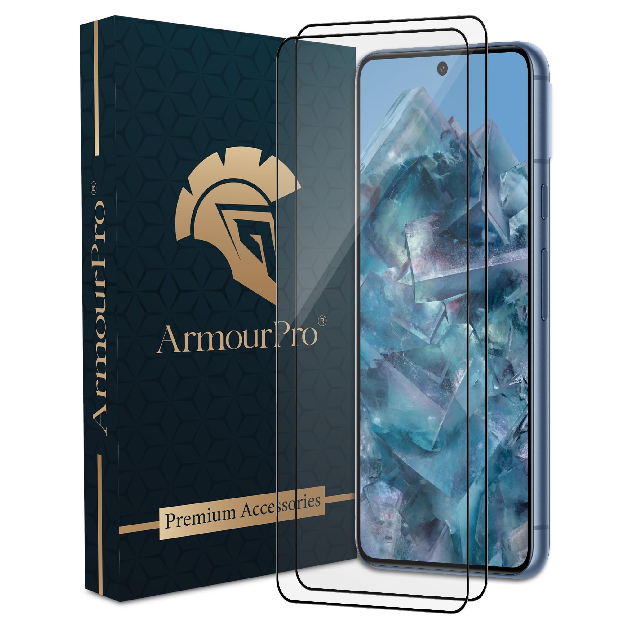 ArmourPro Premium Tempered Glass for Google Pixel 8 Pro with Edge to Edge Full Screen Coverage and Easy Installation Kit, Pack of 2 | Black Border (B0CQC6PZ6R) Amazon Price History, Amazon Price Tracker