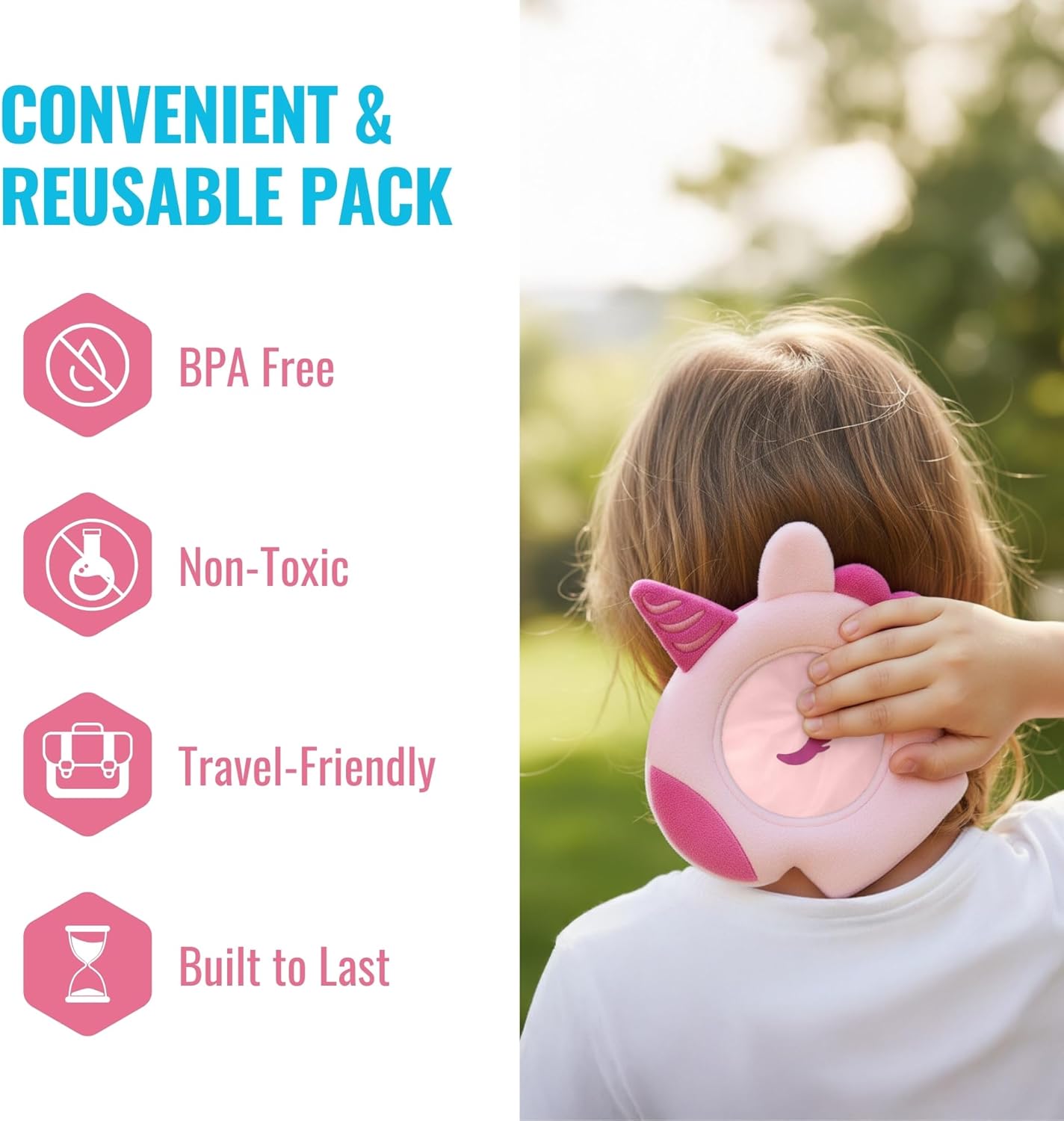 ICEWRAPS Small Reusable Ice Packs for Kids Boo Boos, Hot & Cold Packs with Cloth Cover, Baby Ice Pack for Fever & Minor Injuries, 4" (Pack of 4), Set B: Penguin, Deer, Crab, Unicorn – FSA-HSA Eligible