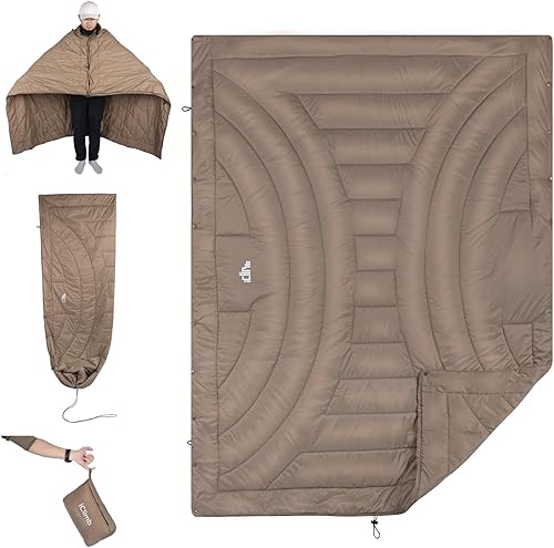 Miniatura 9 de iClimb 3M Thinsulate - Manta de camping cálida y compacta ultraligera (negro)