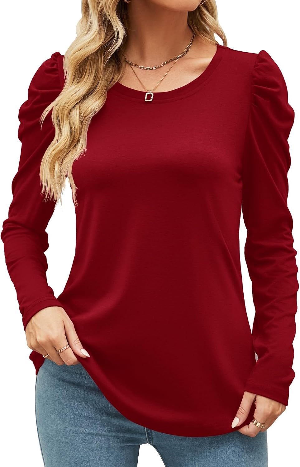 Ivicoer Women’s Puff Sleeve Crew Neck Tunic Tops Casual Cute Loose Fit T Shirts Soft Work Floral Print Blouses S-XXL Ivicoer Women’s Puff Sleeve Crew Neck Tunic Tops Casual Cute Loose Fit T Shirts Soft Work Floral Print Blouses S-XXL