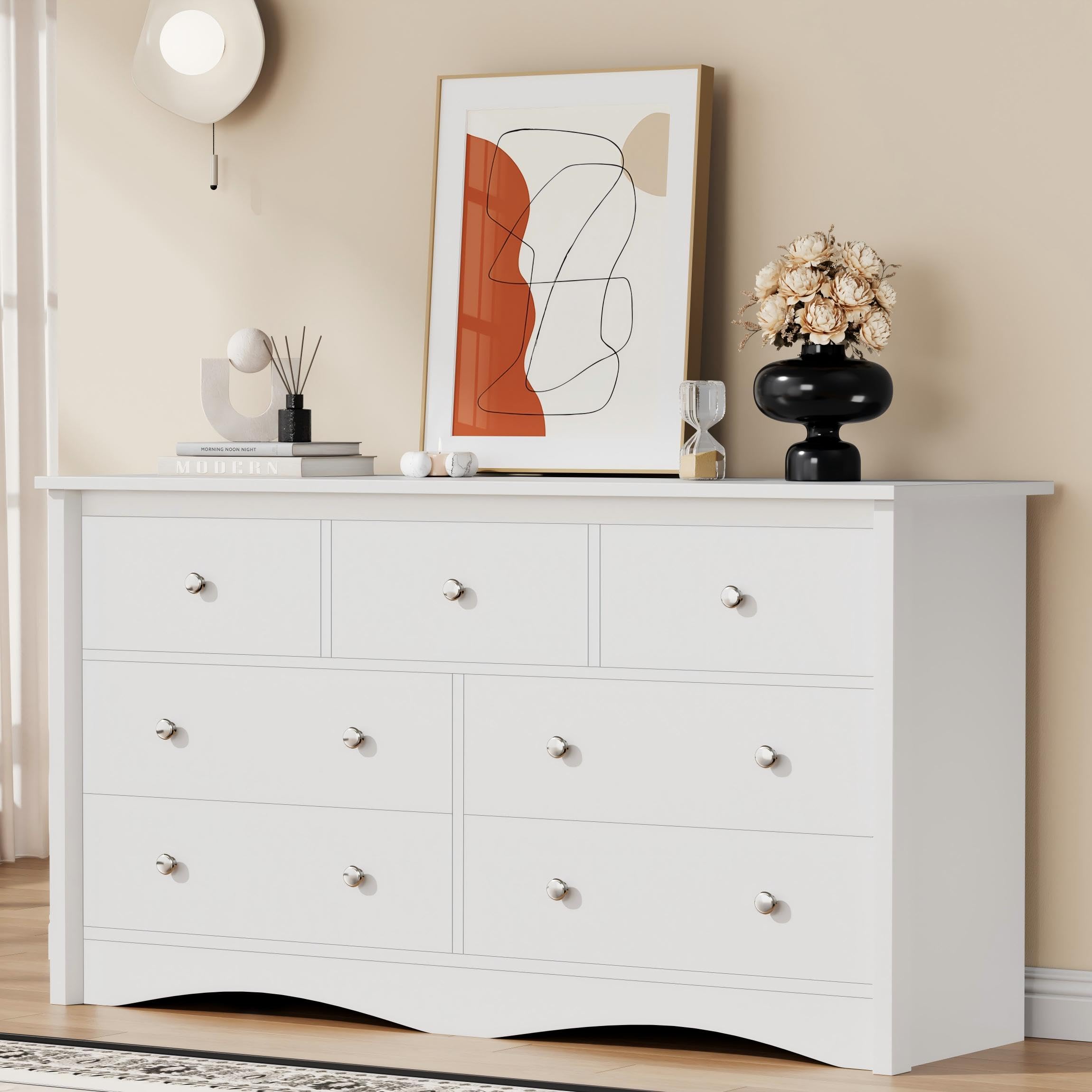 YESHOMY White Dresser for Bedroom, 47.2