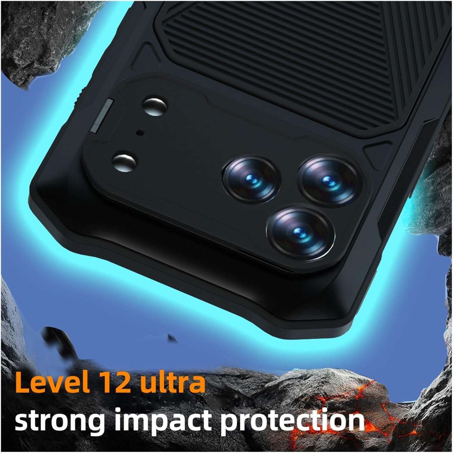 Rugged Case for iPhone 17/17 Air/17 Pro/17 ProMax, Full-Body Heavy Duty Shockproof Metal Bumper with Camera Lens Protector, Military-Grade Drop Protection(Silver,17 Air)