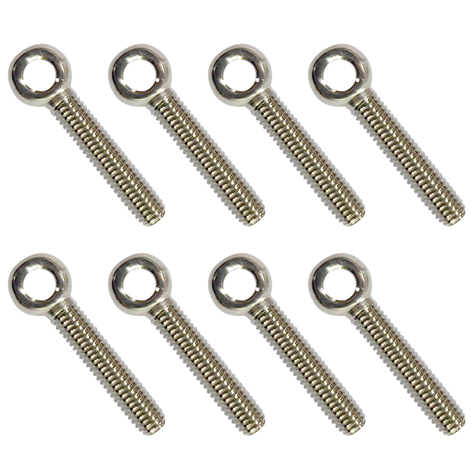 4Pcs M10 x 150mm Shoulder Swing Lifting Eye Bolt, 304 Stainless Steel Machinery Shoulder Swing Bolt Lifting Ring Eyebolt for Pipeline Gate Valves, Building Steel Pipe Fasteners