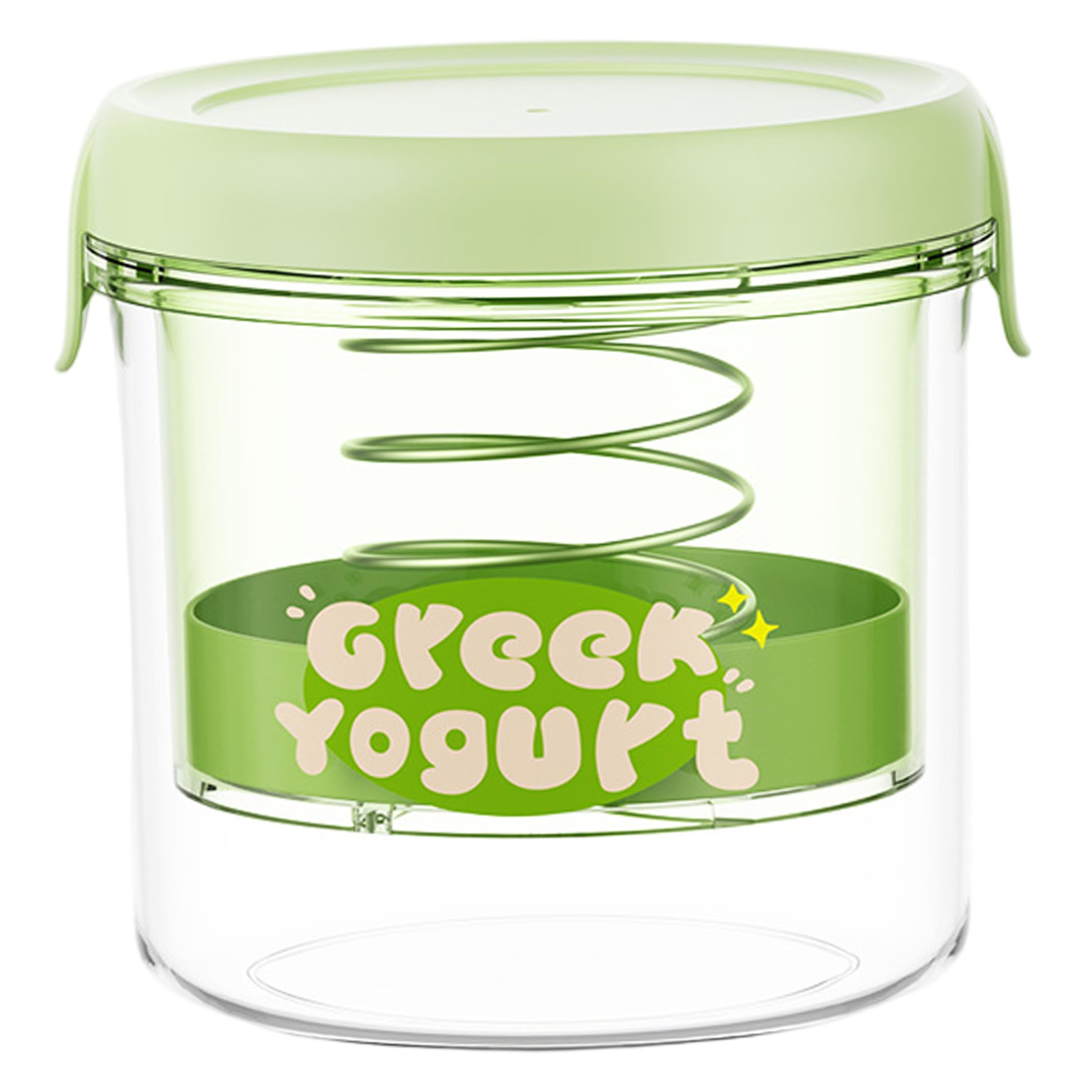 Striegro Yogurt Strainer, Greek Yogurt Strainer With Green Lid, Food-grade Hips, Cup & Stainless Steel Filter For Homemade Creamy..