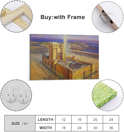 Miniatura 3 de Póster artístico del templo de Jerusalén, el templo de Salomón en el antiguo Israel, creencia del arte religioso, póster vintage para pared, lienzo,