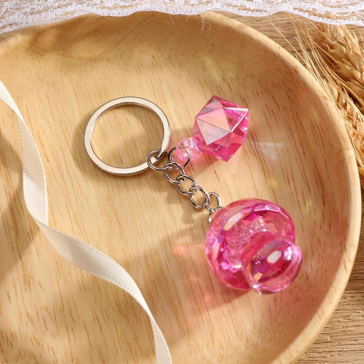 Mushroom Keychain Cute Purple Mushroom Keychaem Magical Forest Charm Accessory for Women Nature Lovers Gift Idea image 4
