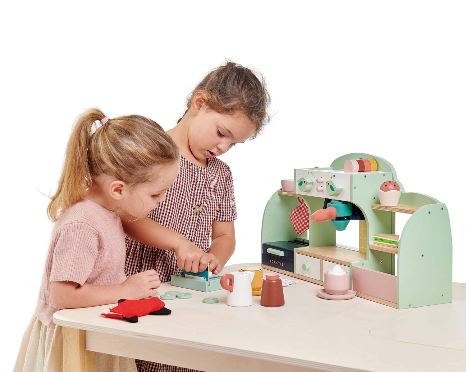 Birds Nest Café - Cafetería de juego de simulación integral de 40 piezas para niños, juego de panadería y café con accesorios - Promueve el desarrollo de habilidades imaginativas y 6