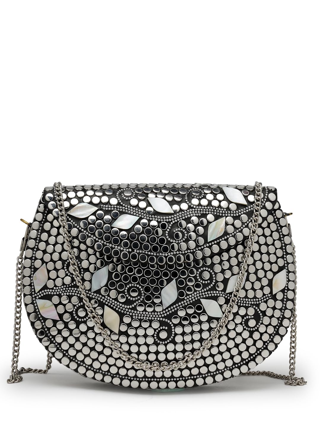 anekaant Mosaic Mosaic Embellished Metal Clutch-picture-32