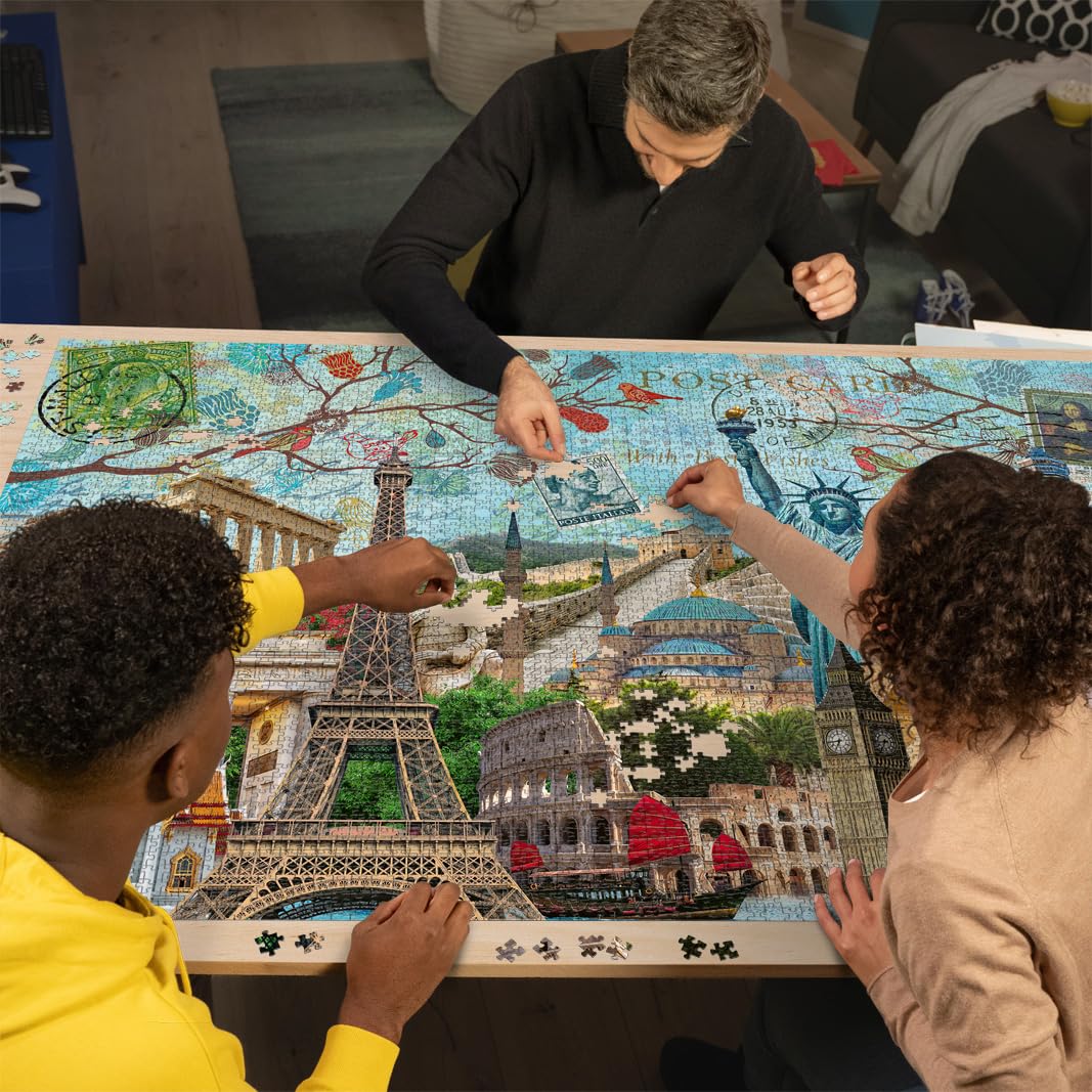 Ravensburger Puzzle 17118 - Großstadt-Collage - 5000 Teile Puzzle mit berühmten Sehenswürdigkeiten für reiselustige Puzzle-Fans ab 14 Jahren