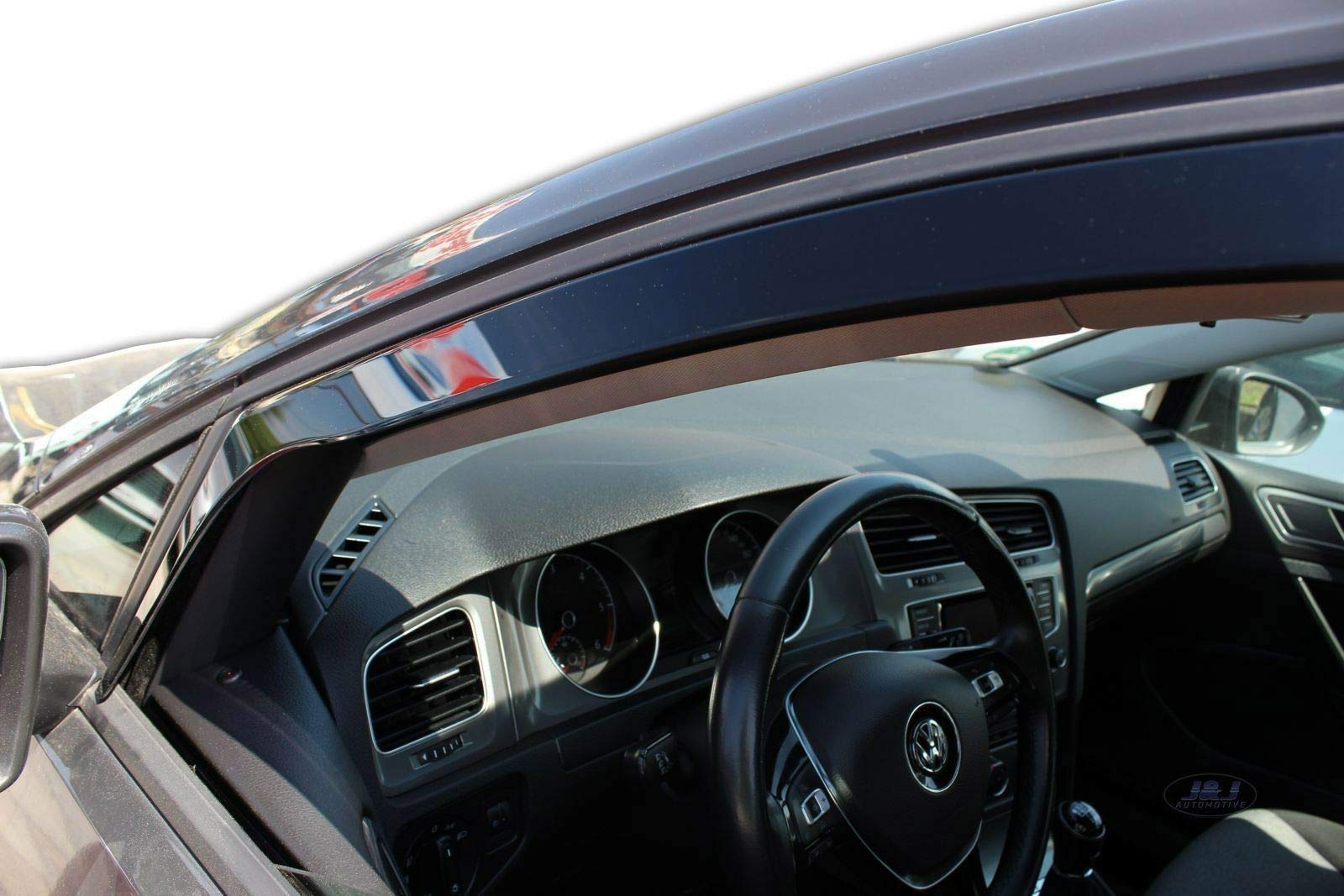 J&J AUTOMOTIVE Deflettori d'Aria per Volkswagen Golf 7 5-Porte Berlina 2012-2019, Set da 4 Pezzi, Nero Fumé Oscurato Heko