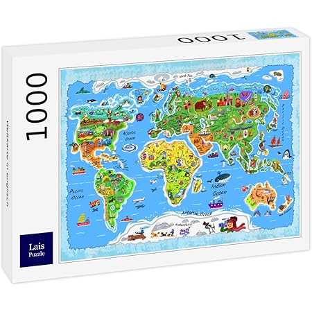 Lais Puzzle Carte Du Monde En Anglais 1000 Pieces Amazon Fr Jeux Et Jouets