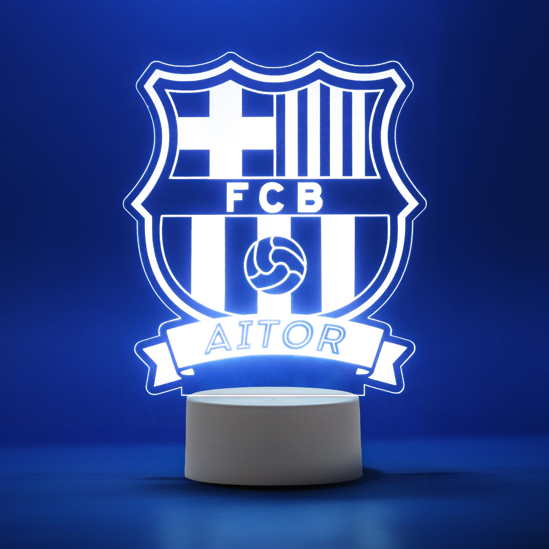 Lampada LED A Tema Calcio Bar&ccedil;a - 16 Colori Con Telecomando - Alimentazione USB O Batterie - Decorazione Illuminazione