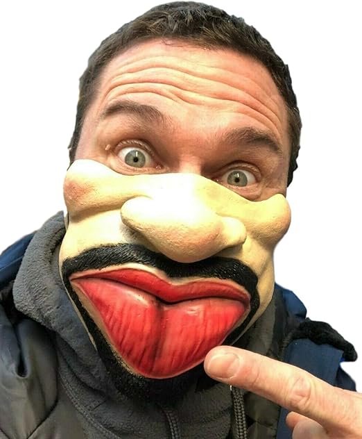 Rubber Johnnies Funny HALF Face Pig Nose Latex MASK Animal Fetish Fancy Dress Stag Party Masquerade