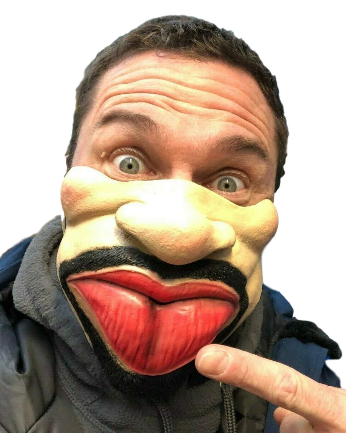 Rubber Johnnies Johnniesfx, GROWLING PIRATE HALF Face MASK, EYE PATCH, Fancy Dress COSTUME MASKS, One Size