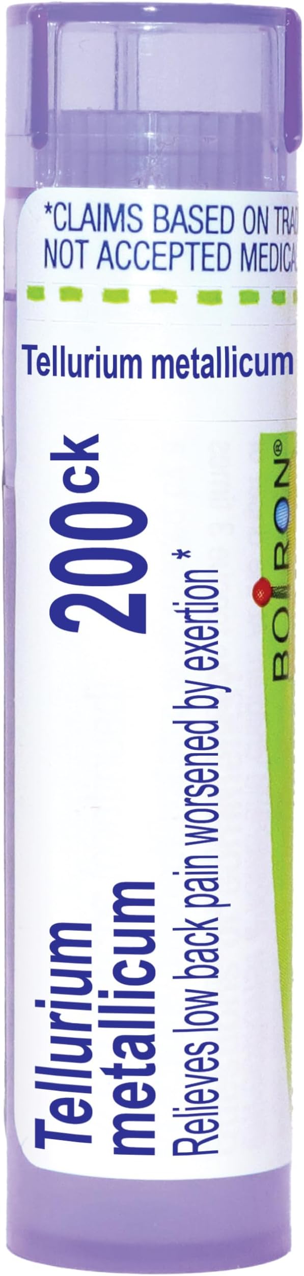 Boiron Tellurium Metallicum 200Ck for Lower Back Pain Worsened by Exertion - 80 Pellets