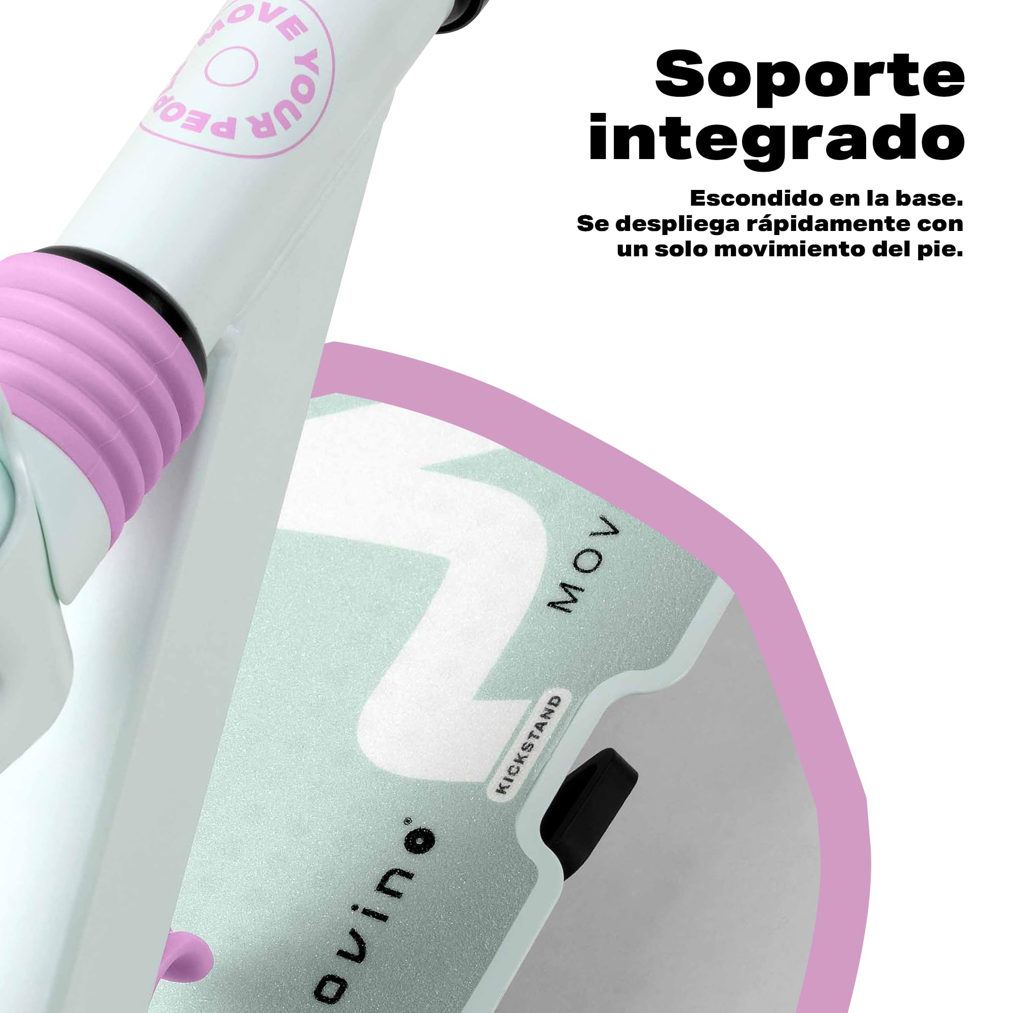 Movino Patinete para Niños Adultos y Adolescentes hasta 100 kg - Scooter Plegable Urbano - Ruedas LED Grandes 180 mm - Manillar Ajustable - City Light — view 10