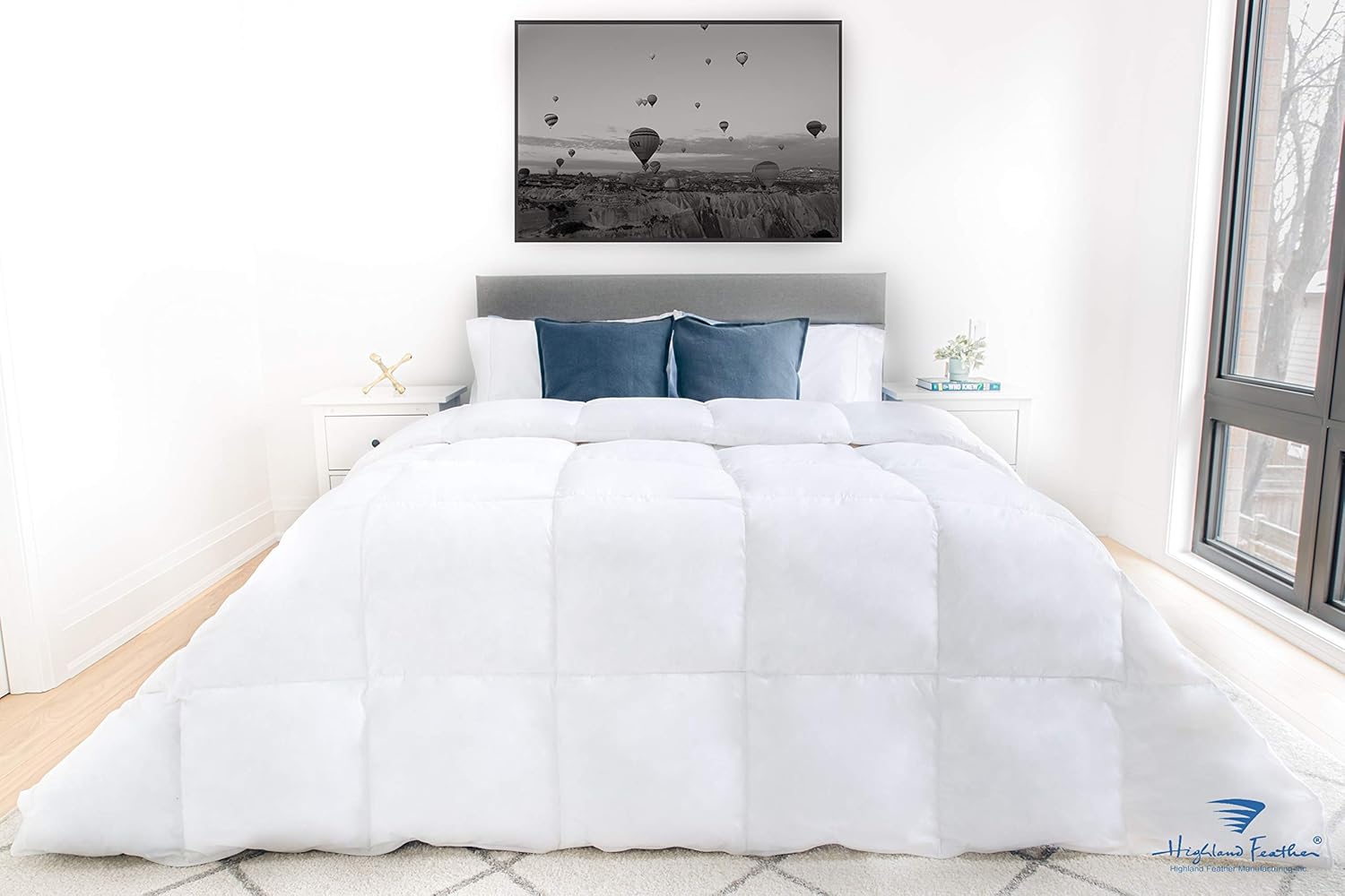 Highland Feather Season White Goose Down Comforter Twin
