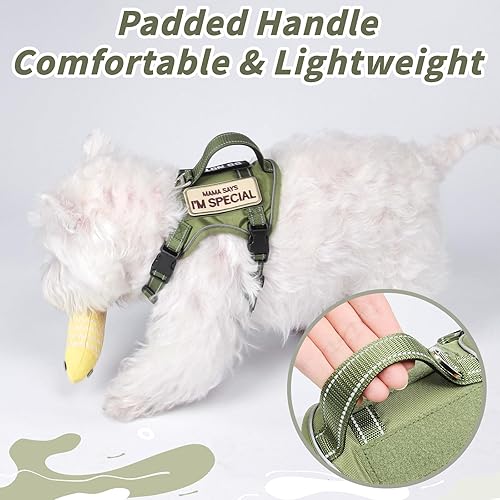 Miniatura 10 de Arnés táctico para perro, chaleco táctico para cachorros, con mango de goma, K9, ajustable y militar, chaleco para mascotas, arnés para