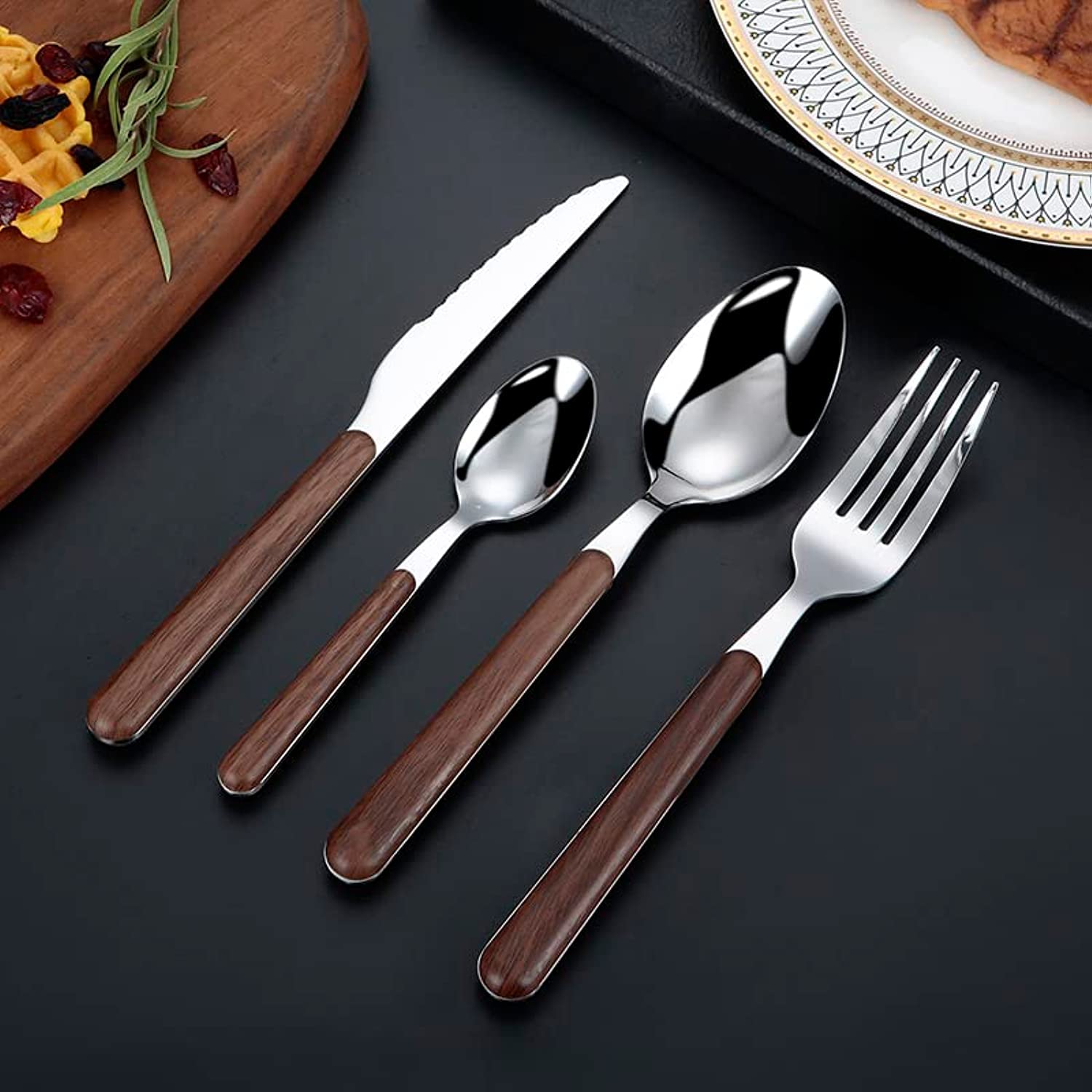 V A V24-PIECE FLATWARE CUTLERY SET FOR 6 PEOPLE. 1.0 Set, 1