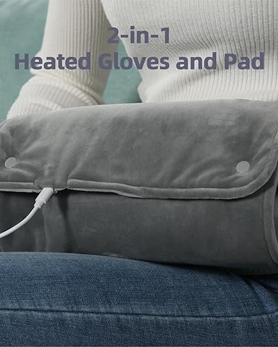 Miniatura 5 de Almohadilla térmica USB para aliviar el dolor de espalda, cuello, hombros, abdomen, rodillas y piernas, 3 ajustes de calor y apagado automático,