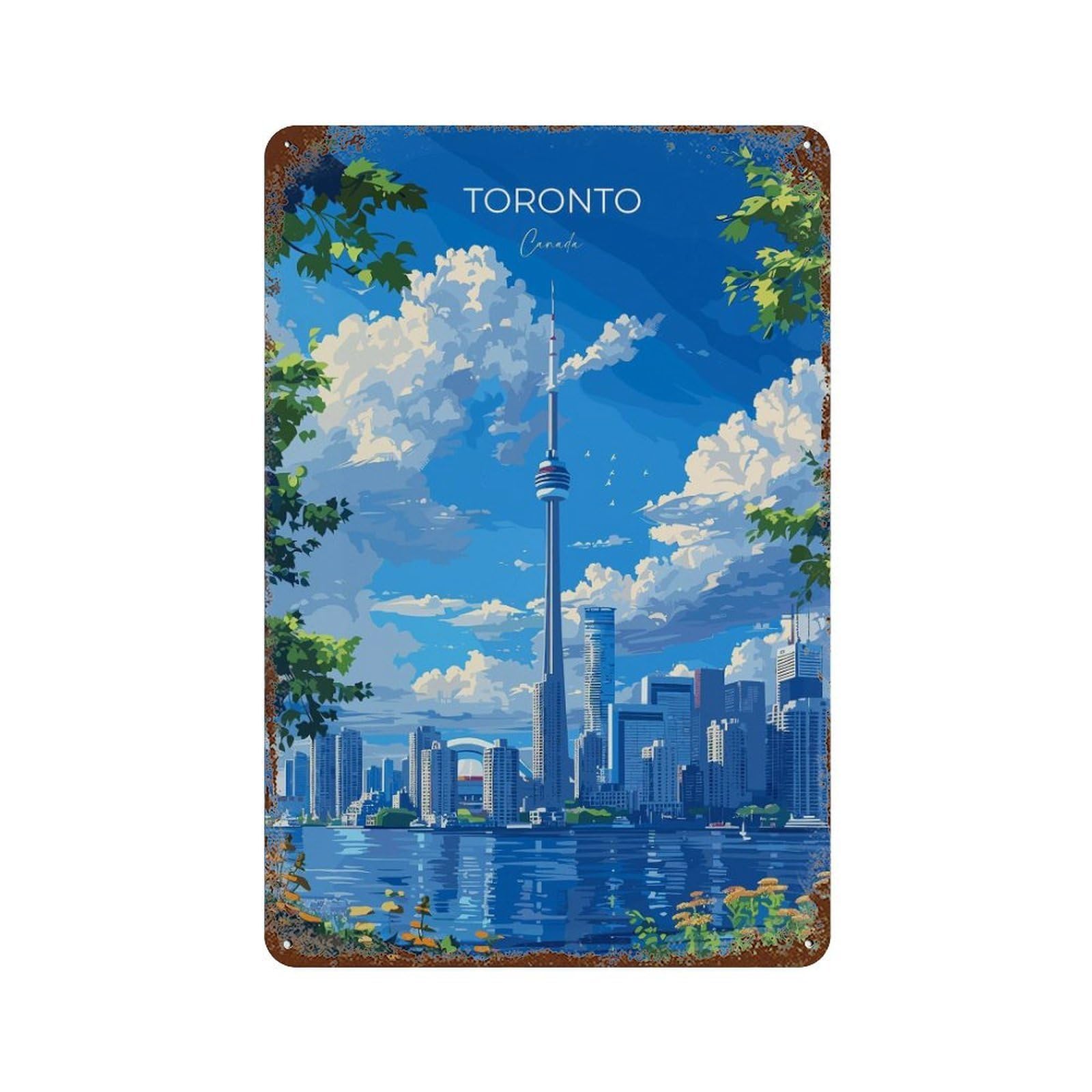 xiaoxiaoshen Toronto Travel of Canada Ontario Gift Lovers Wall Decor Art Metal Tin Poster Modern Home Decor Art Home Bar Shop Decorations Vintage Sign 30x20cm