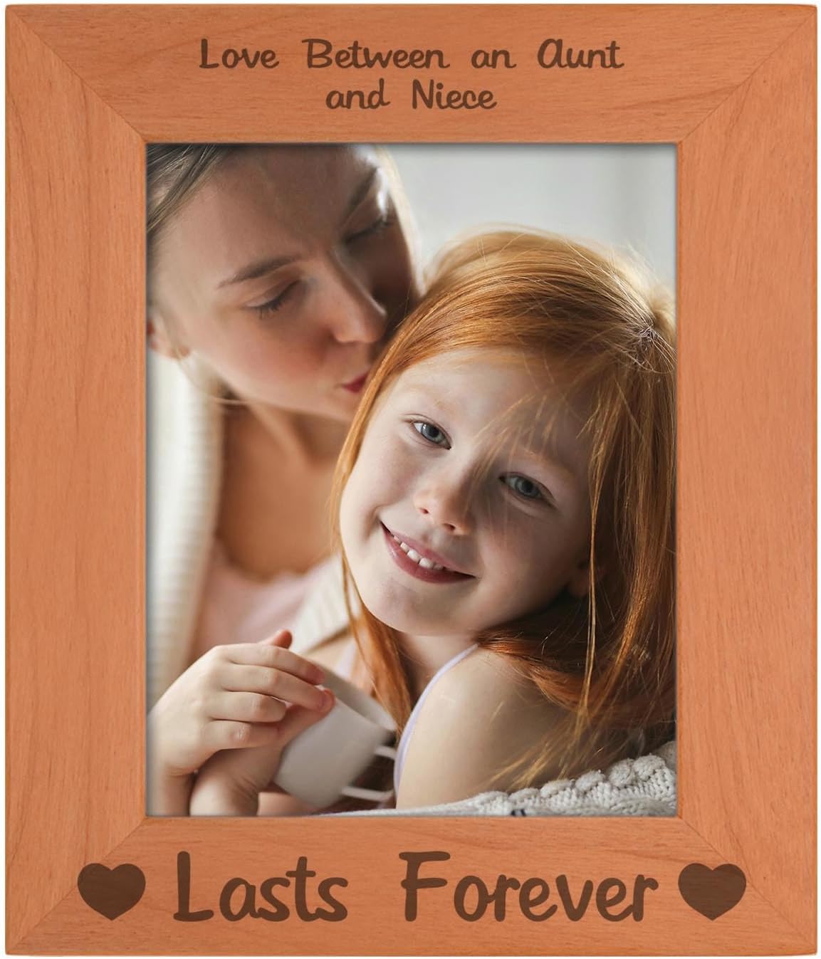 ThisWear Sentimental Photo Frame Love Between An Aunt and Niece Last's Forever Wood Engraved 8x10 Portrait Picture Frame
