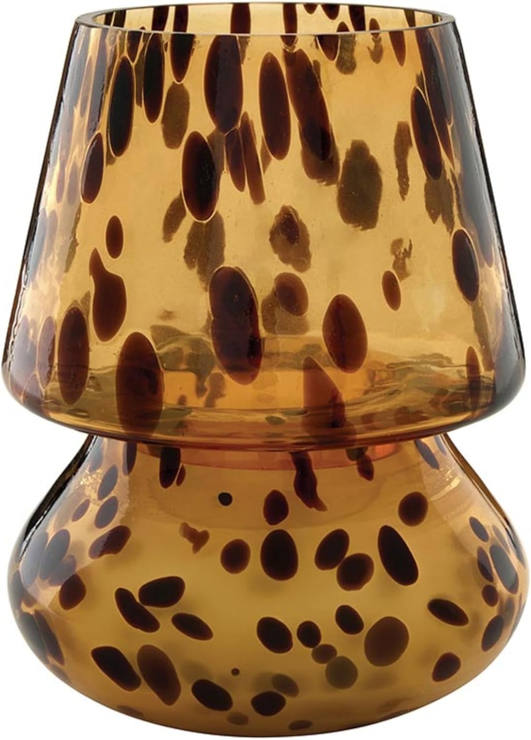 47th & Main Scented Candles Tortoiseshell Bowl Glass Candle, 4" Dia x 2.75" H, Volcano