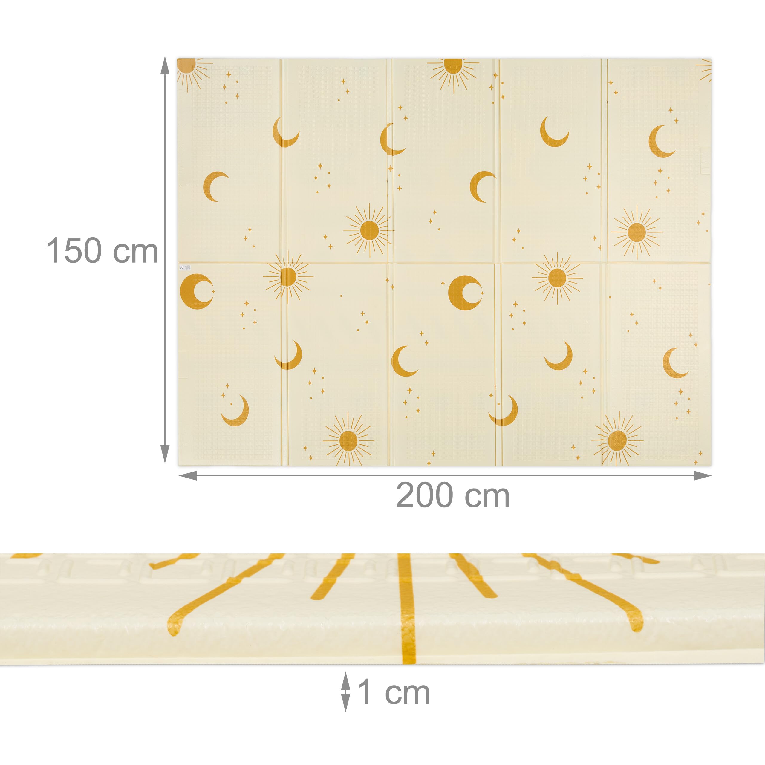 Omkeerbare speelmat voor kinderen – 180 x 200 cm, waterdicht, opvouwbaar en niet-giftig | bol