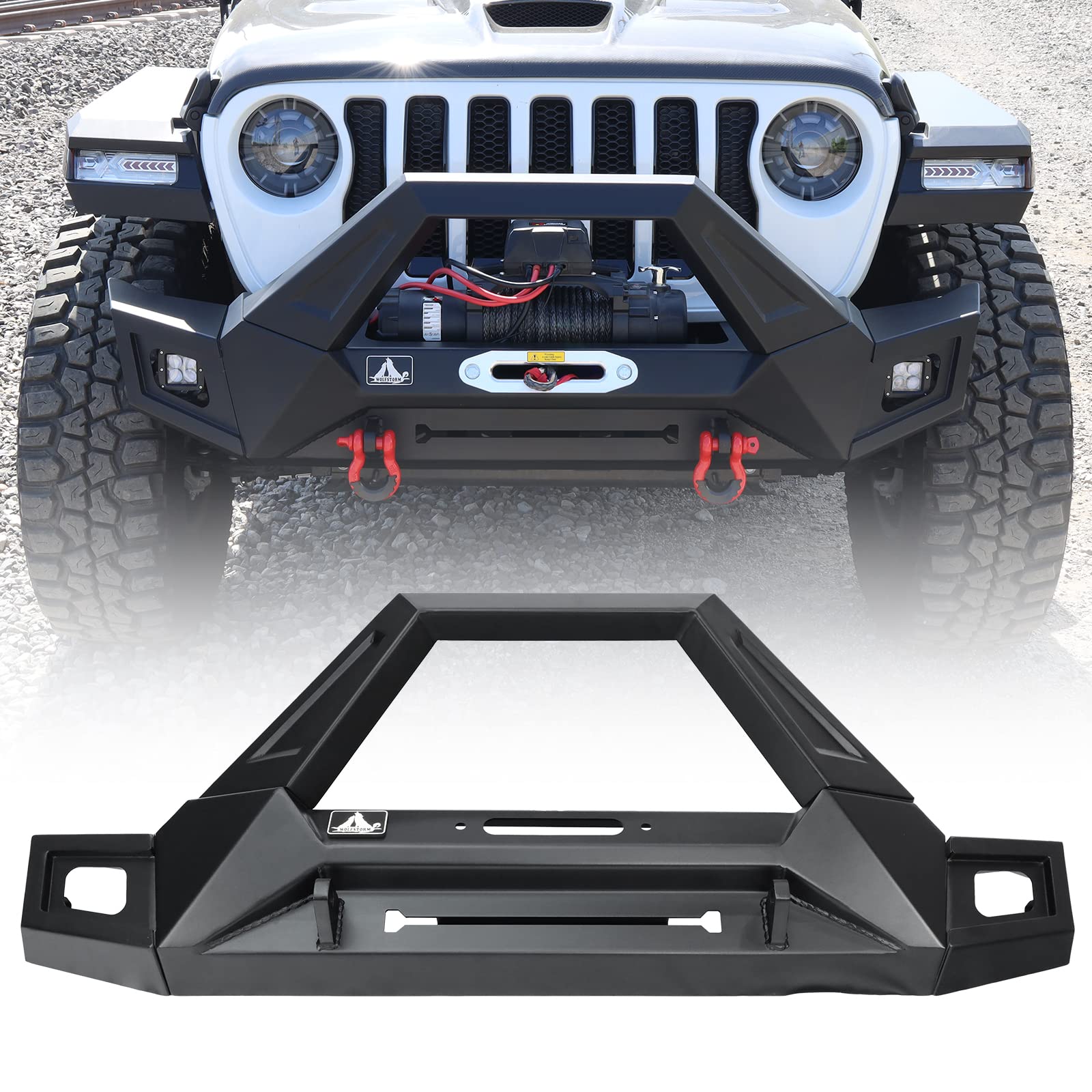Buy ROXX Front Bumper Fit for 20182021 Jeep Wrangler JL/JLU and 2019