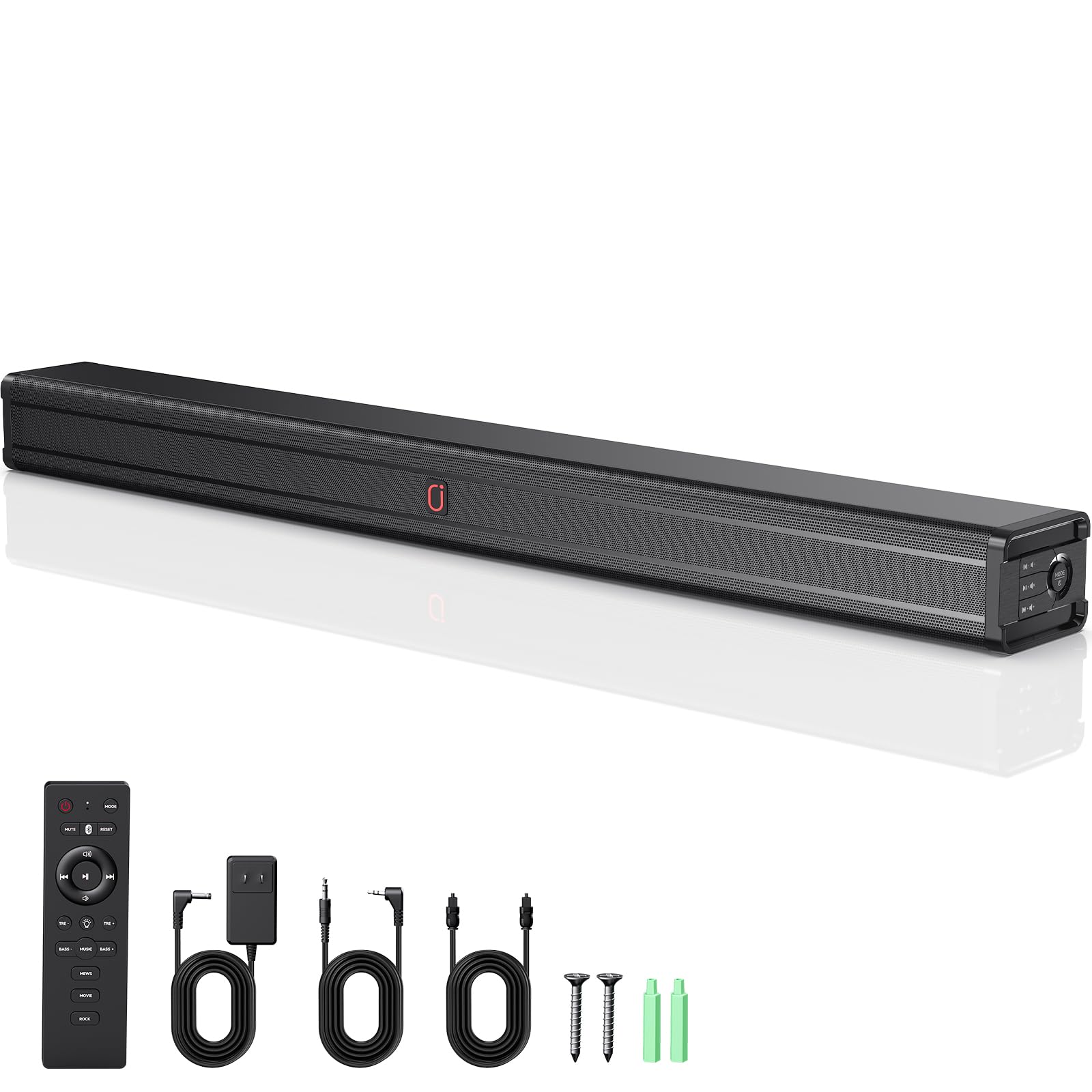 JYX Barra de Sonido para TV 200W, All-in-One Altavoces para TV con 4 Modos EQ, HDMI ARC, Óptico/AUX/USB, Bluetooth 5.4, con 2 Altavoces y Bass Reflex