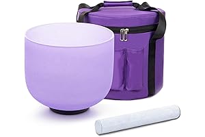 8" Note 432HZ Light Purple Color Crystal Singing Bowl