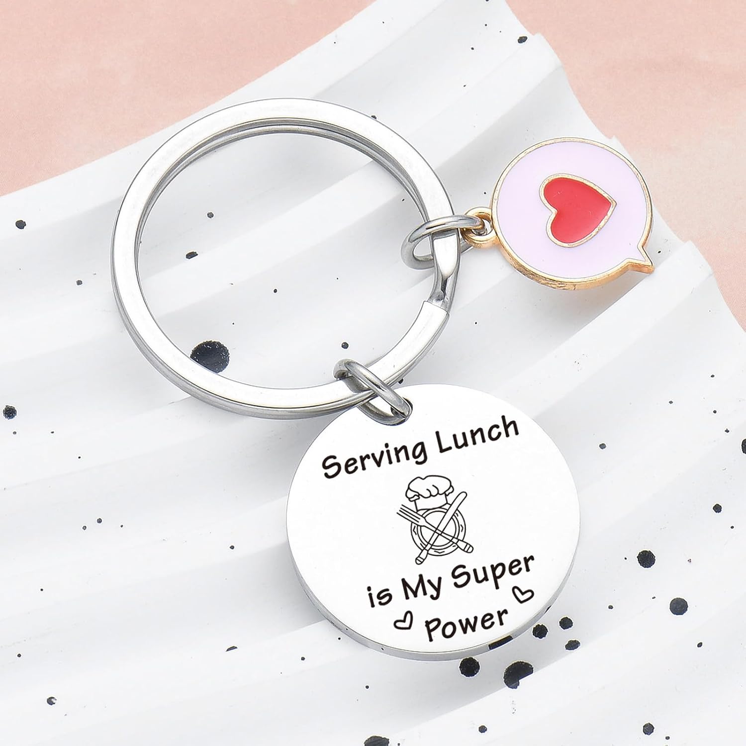School Canteen Operators Keychain Lunch Lady Gift Lunch Lady Going Away Keychain Colleague Gift image 5