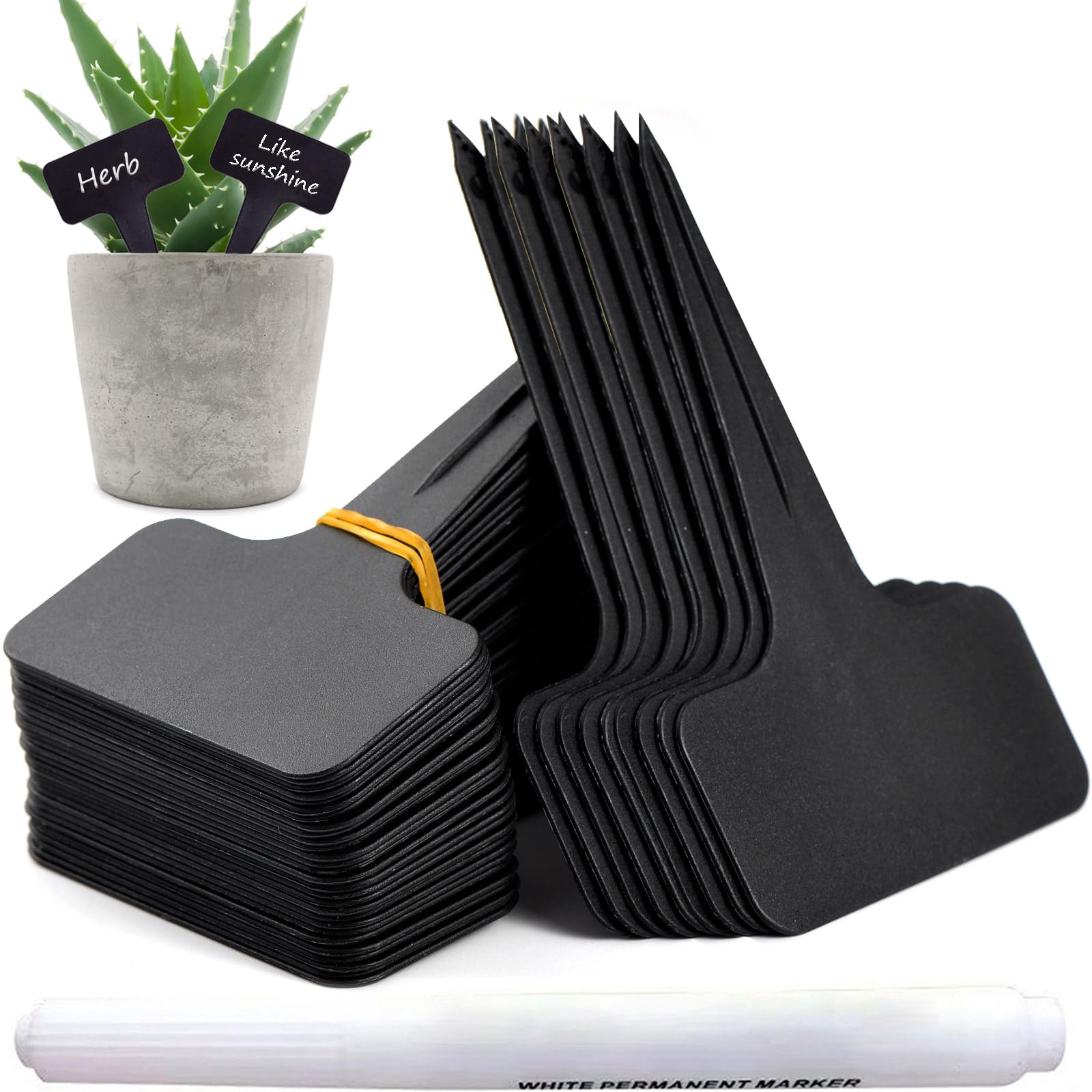 100 Pcs Etiquette Jardin Exterieur,10x6cm Plastique Imperméable