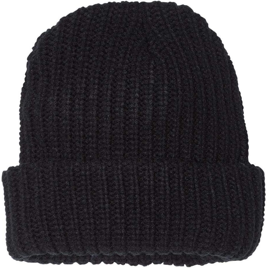 Sportsman 12" Chunky Knit Beanie One Size Black - Image 2