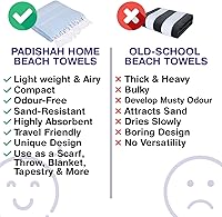 Vista 69 de Oversized Turkish Beach Towel 38’’x71’’ - Set of 2 100% Turkish Cotton Lightweight Sand Free Quick Dry Pool Towels Extra Large Bath Towels for