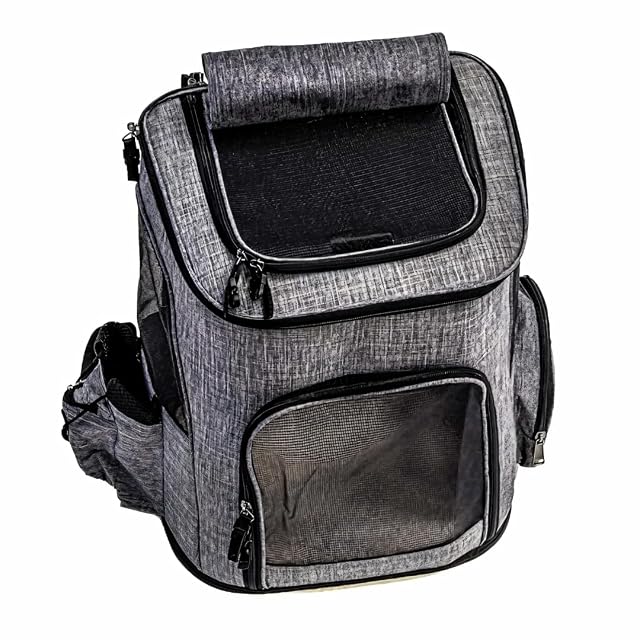Foto 2 de 7 de ZOOPIZ Mochila Transportable y Ventilada para Gato - Bolsa de Transporte para Gato y Perro Pequeño Hasta 10 kg
