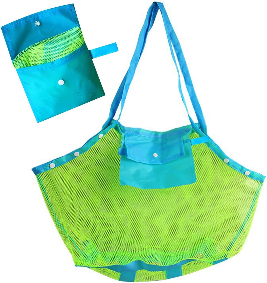 ACTOYS Sand Toy Bag, Beach Bag, Large, Mesh Bag, Sand Toy, Green Beach Toy Bag, Bag Sand Toy, Mesh Bag, Sand Toy for Beach Holiday Outdoor Beach