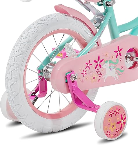 Miniatura 6 de JOYSTAR Unicorn Kids Bike for Girls Ages 2-9 Years Old, 12 14 16 18 Inch Kids Bike with Training Wheels, Doll Seat, Streamers and Basket, Toddler