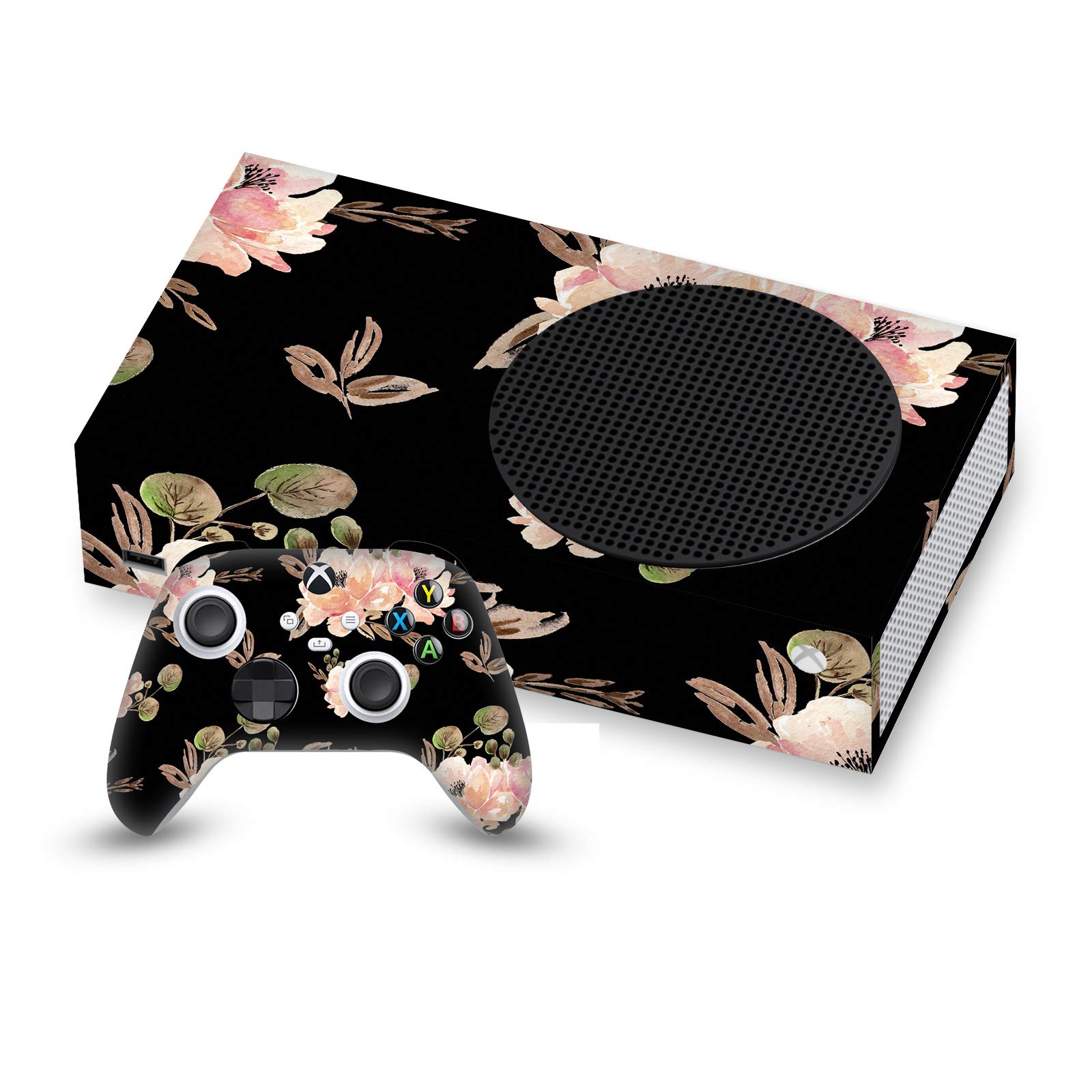 Head Case Designs Offizielle Zugelassen Anis Illustration Vintage Schwarz Kunst Mix Vinyl Haut Gaming Aufkleber Abziehbild Abdeckung kompatibel mit Xbox Series S Console and Controller Bundle