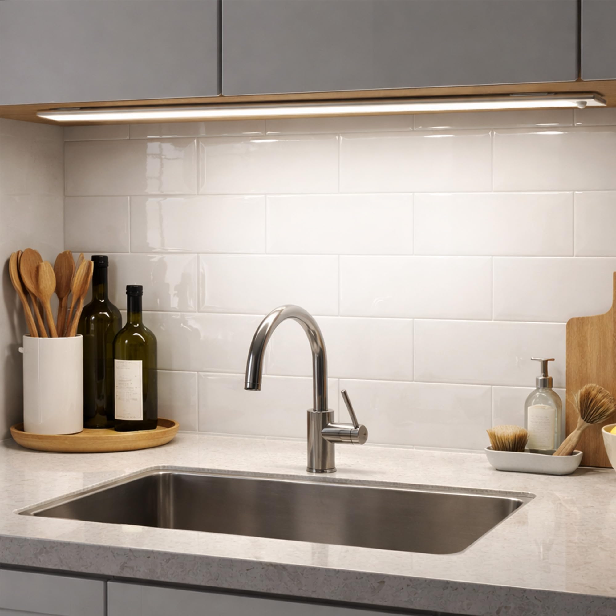 80CM LED dimmbare Unterbauleuchte Küche Lampe 6600mAh wiederaufladbar | Schrankbeleuchtung mit Bewegungsmelder 3 Lichtwärme magnetische Lichtleiste für Küchenschrank Kleiderschrank Regal Bad