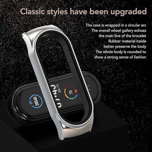 Miniatura 2 de Jauarta Correa de reloj de acero inoxidable para Xiaomi Mi Band 7 - Pulsera de metal de repuesto magnética (diseño de malla, negro, 0.866 in, unisex)