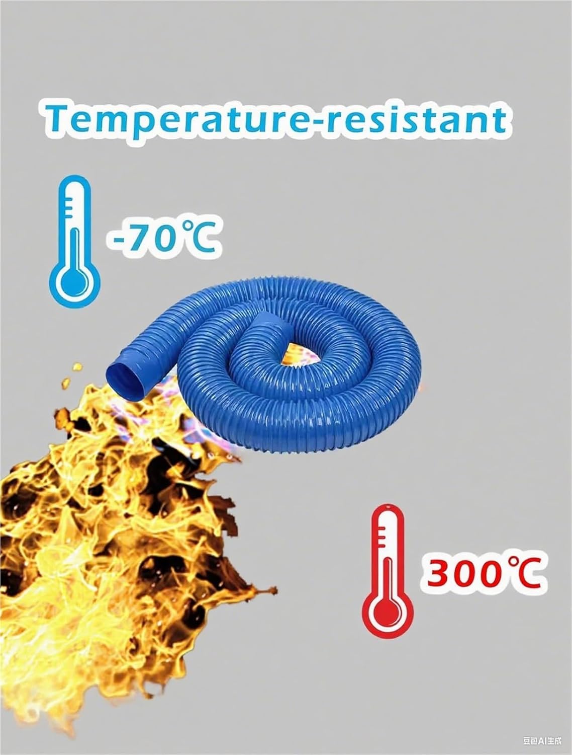 100cm Long PVC Flexible Ducting, Dryer Vent Hose, Bellows Flex Tube, for Factory, Kitchen Hood Vent Duct, 3-30cm Wide(80mm/3.15in)