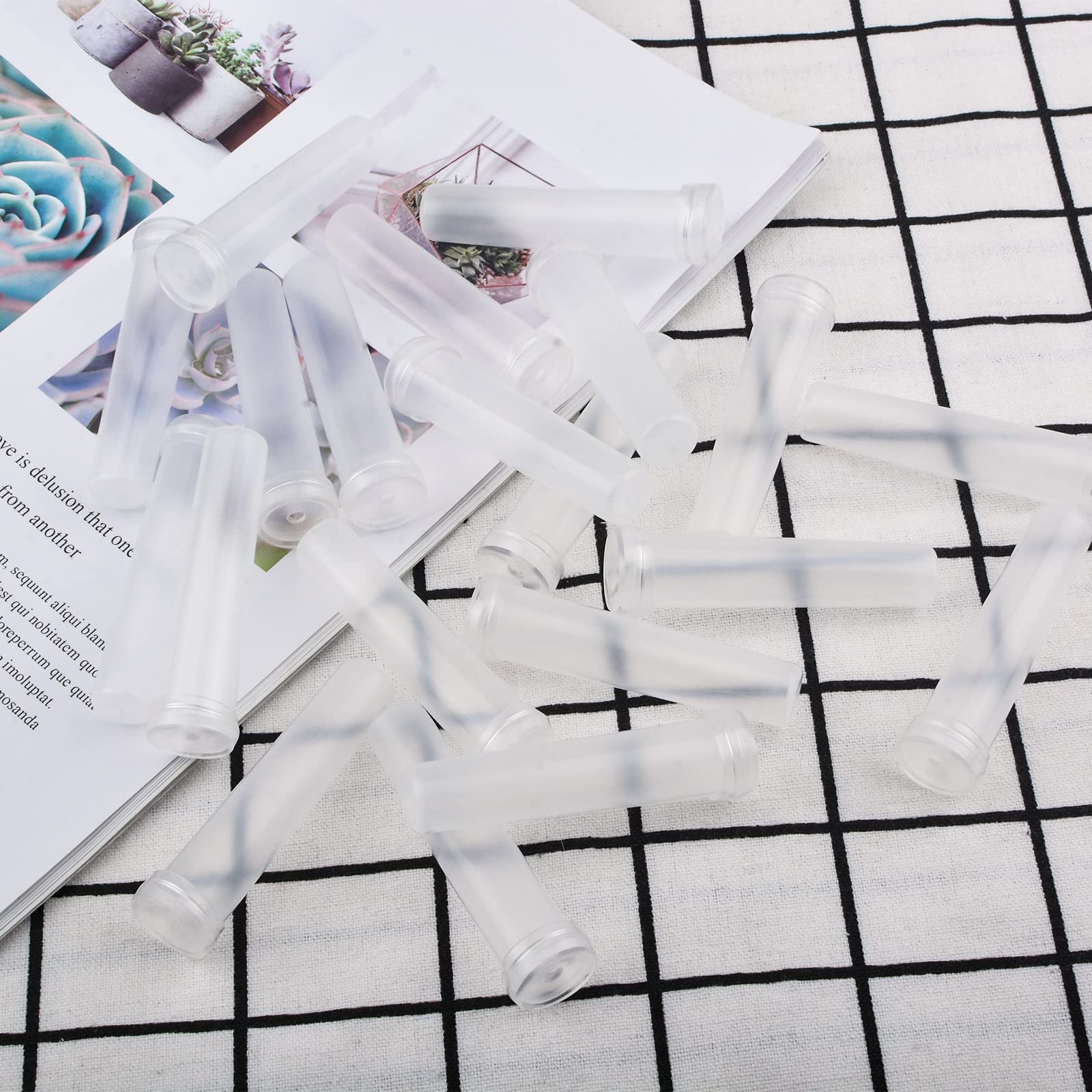Tubes à Essai Fleurs Tubes D'eau Pour Fleurs Tubes à Fleurs Tubes à Essai En Plastique Pour Fleurs Tubes D'orchidée Transparents Réutilisables Pour Arrangement Floral (Lot De 15, 55 Pièces Petites Kit