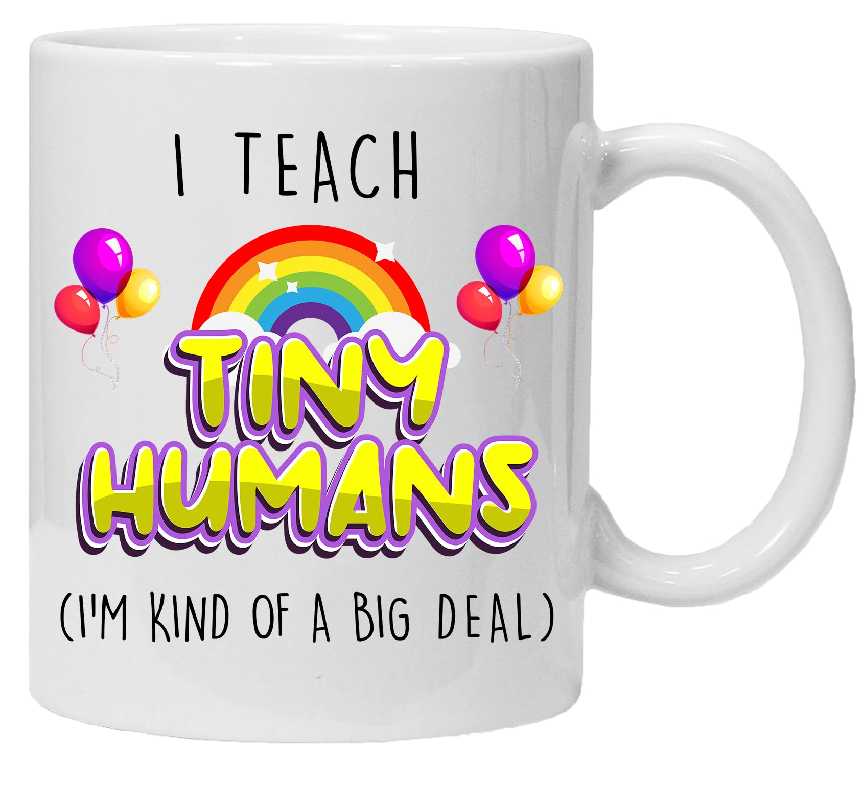 Acen Merchandise Women's White I Teach Tiny Humans |Teacher Mug & Gift Box Set Teacher Presents From Pupil | Gifts For Teacher | Christmas Mugs For Teacher | School Mug